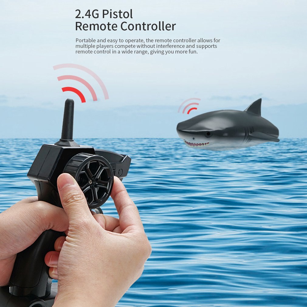 B818 2 In 1 2.4G RC Ship High-speed Remote Control Shark Boat Electric Speedboat RC Simulation Boat Model Toys