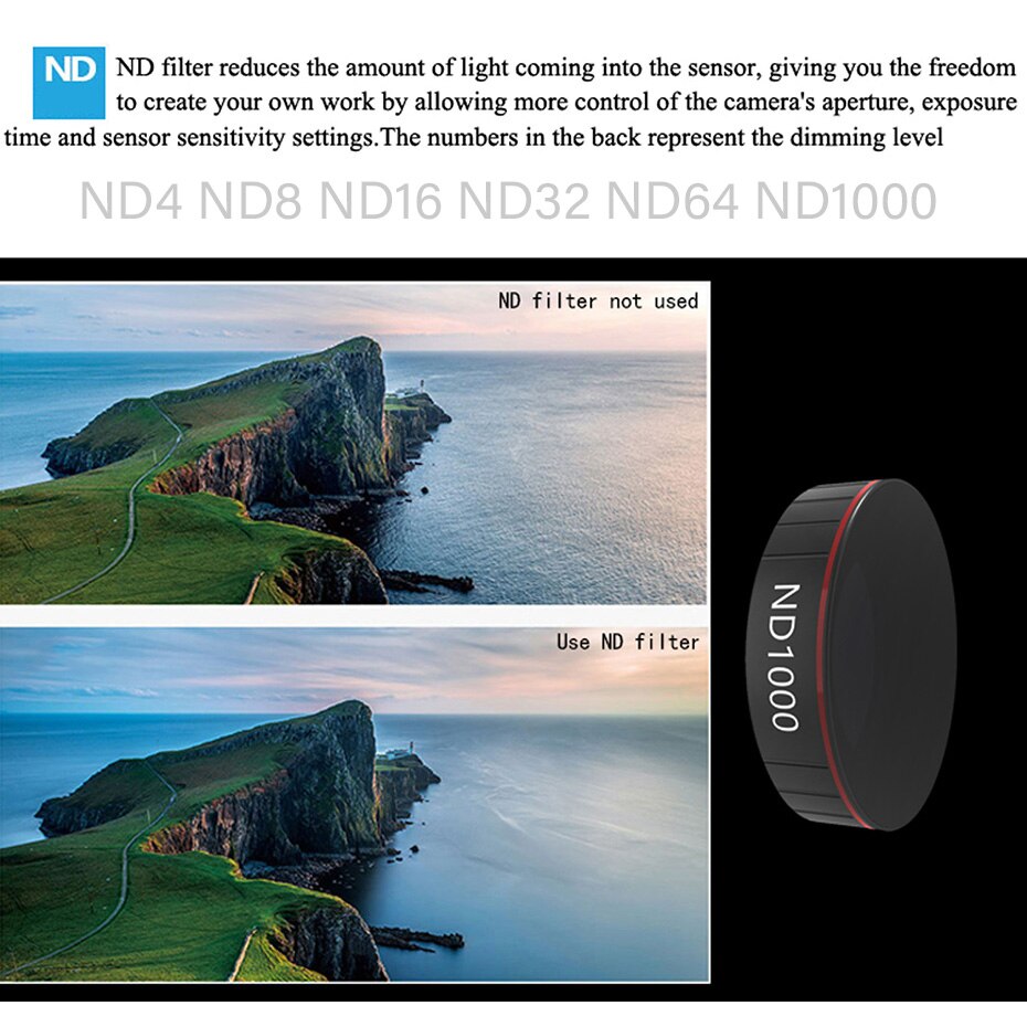 Camera Lens Filter Voor Dji Osmo Action Polarisatiefilters Cpl Uv Nd 4 8 16 32 64 Neutral Density Filters Voor osmo Action Accessoires