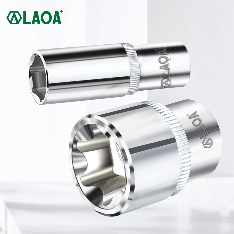 LAOA Metric 3/8 Hexagon Wrench Socket Set Socket Head Long and Short Socket Spanner Accessories 9-19mm
