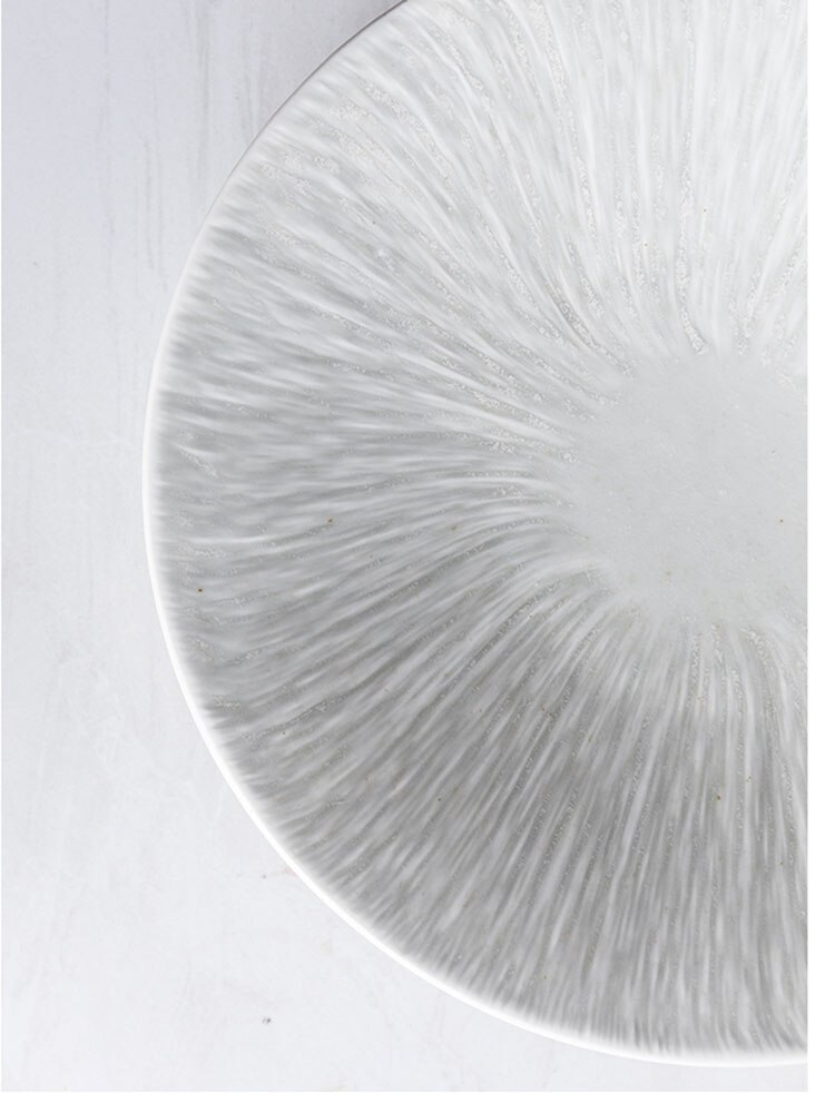 White Plates Porcelain Round Dishes Plates Serving Platter Dinner Tableware Dessert Assiette Kitchen Tools EK50CP