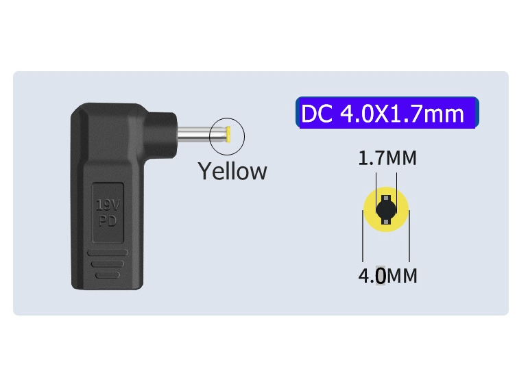 Laptop Power Adapter Connector DC Plug USB Type C Female naar Universele Mannelijke 11*4.5mm voor Lenovo Asus Hp Dell Acer Notebook Charge: Bruin