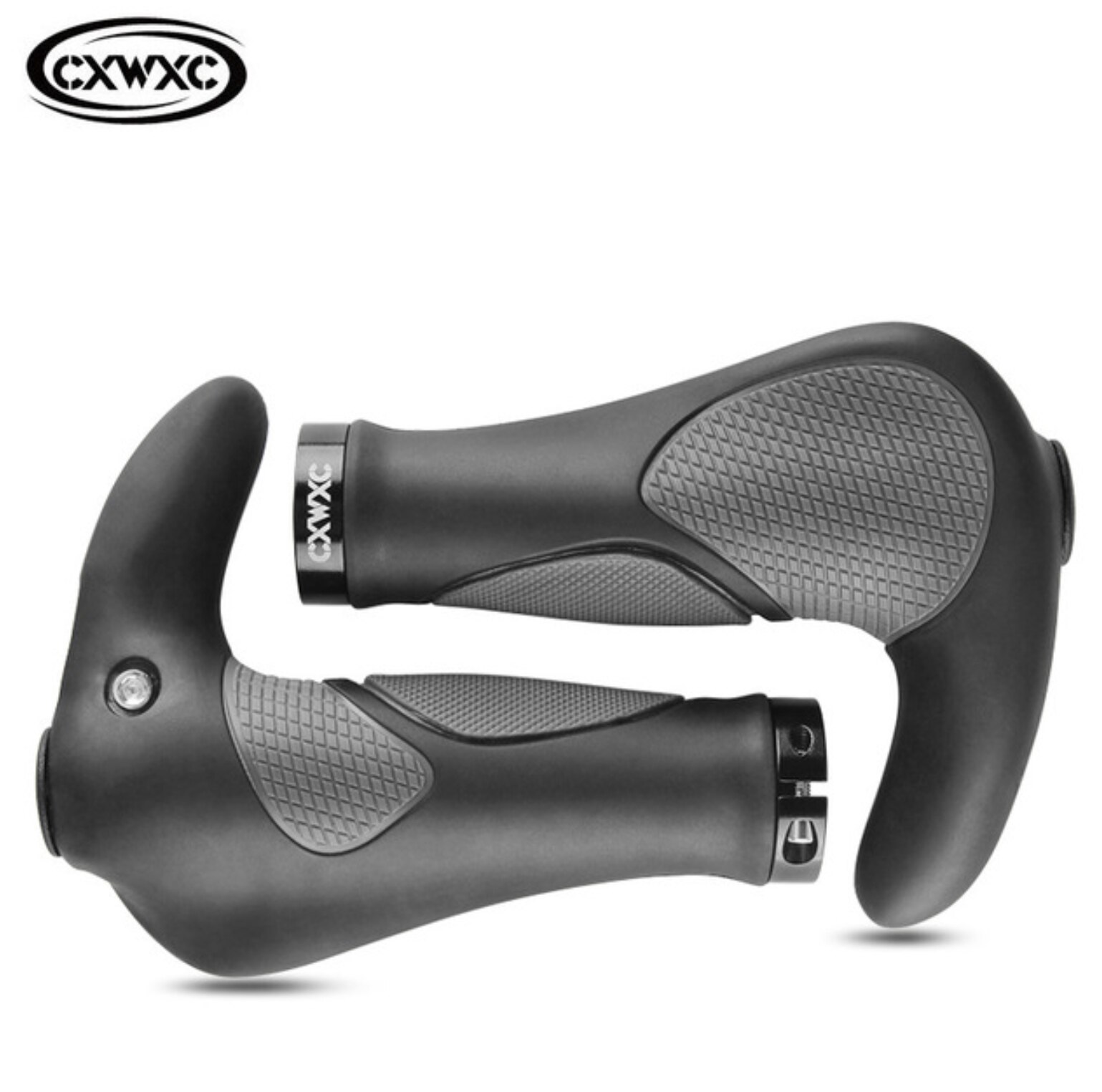 CXWXC Comfy Mountain Bike Handlebar Grips Two Designs Ergonomics Rubber Integrated Bike Handlebar Casing Sheath Shock Absorption: Type A