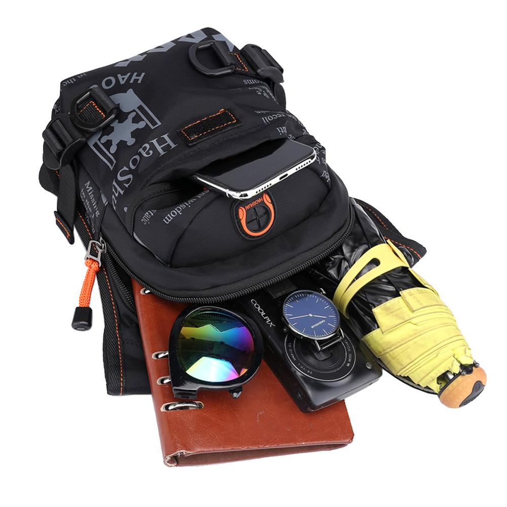 Bolsa cartuchera de nailon para hombre, riñonera cinturón de cadera, bolsos de hombro tipo bandolera para montar en motocicleta