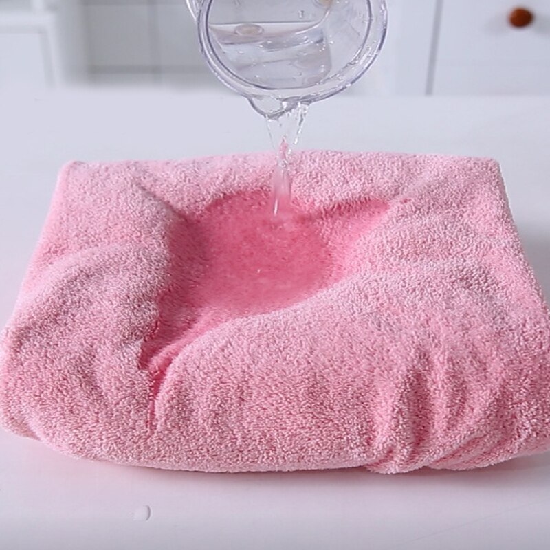 Solid Color Coral Velvet Towel Microfiber Absorbent Towel Home Shower Hair Face Hand Towel Breathable Comfort Clean Supplies
