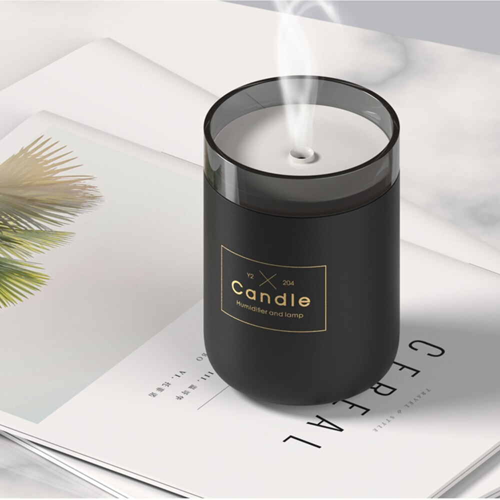 280ML Ultraschall-luftbefeuchter Kerze Romantische Weiches Licht USB Ätherisches Öl Diffusor Auto Luftreiniger Aroma Anion Nebel Hersteller