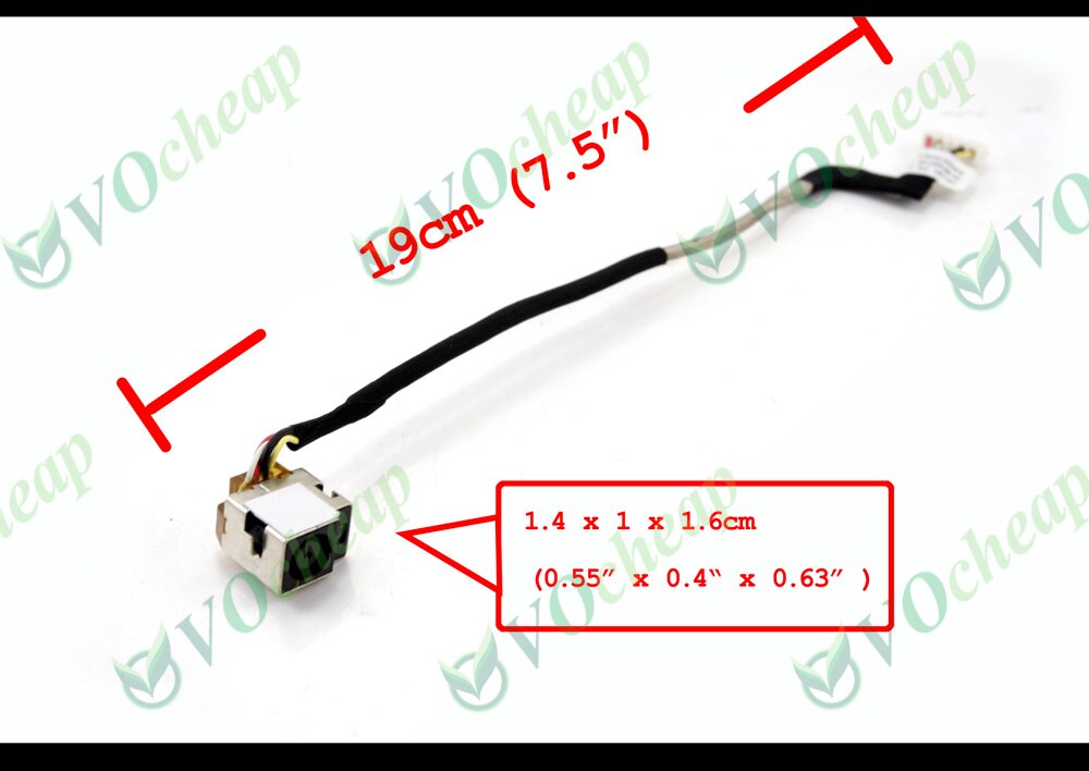 10x véritable connecteur de prise de courant pour ordinateur portable DC pour HP Compaq Presario CQ40 CQ45 avec câble PJ113 486864-001 DC301003T00