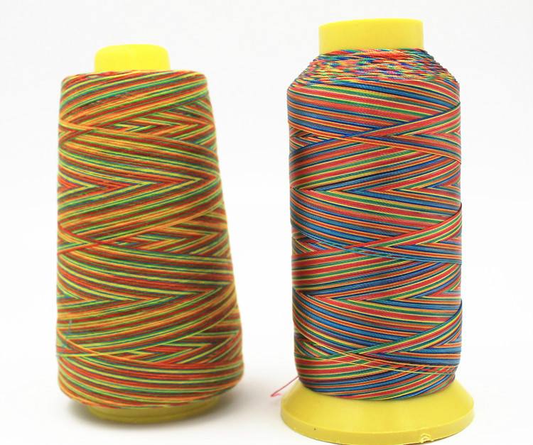 Multicolor hilo de coser de poliéster industrial máquina de coser suministros