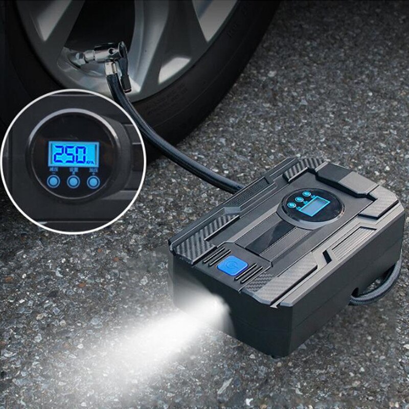 Portable Air Compressor Pump 12V Car Tire Inflator Digital Screen Tyre Inflador Motorcycle LED Light Tyre Mini Compresor De Aire
