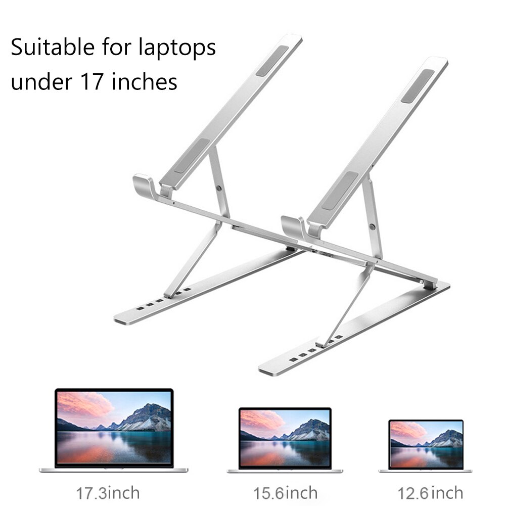 N8 faltbare laptop-pc-ständer aus aluminiumlegierung, höhenverstellbar, tragbar, für notebooks und tablets bis 12.6-17.3 zoll