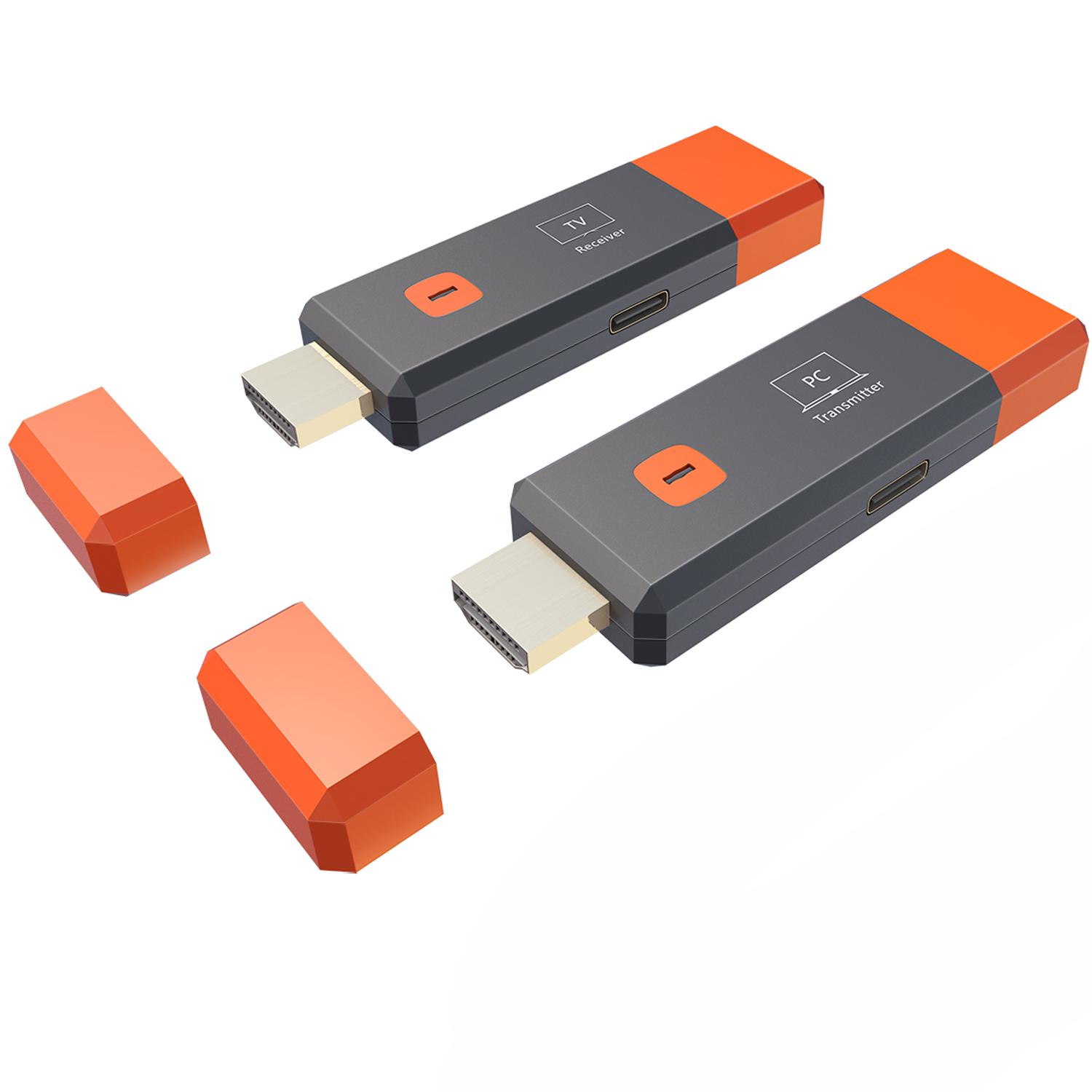 Trådlös hdmi-sändare och -mottagare, , 4k avkodningsingångar, 1080p @ 60hz utgångar, plug & play med ultralåg latens för spel, hemmabio: Röd