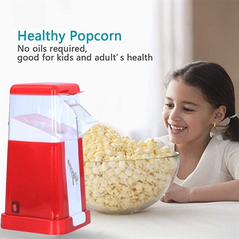 1200W Electric Corn Popcorn Maker Household Automatic Mini Air Popcorn Making Machine Children DIY Corn Popper