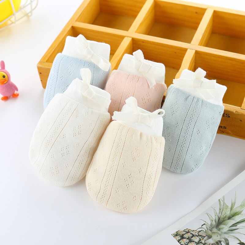 Newborn Baby Cute Anti-grab Mittens Hand Warmer Winter Thicken Warm Fleece Boys Girls Mittens Soft Rope Gloves