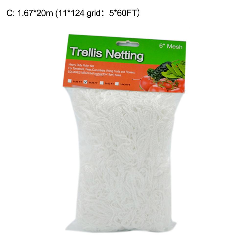 Malla de poliéster de 5/10/20m, Red de Loofah para plantas de jardín, flores, plantas de escalada, soporte de cultivo de vid de pepino: C
