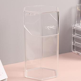 Pearl Clear Acrylic Cosmetic Organizer Makeup Brush Container Storage Box Holder Lipstick Storage Container Pencil Clear Box: C