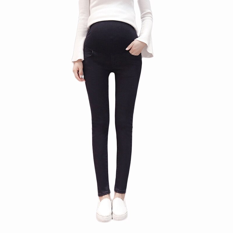 Jean élastique pour femme enceinte, pantalon long pour lever le ventre, automne et hiver