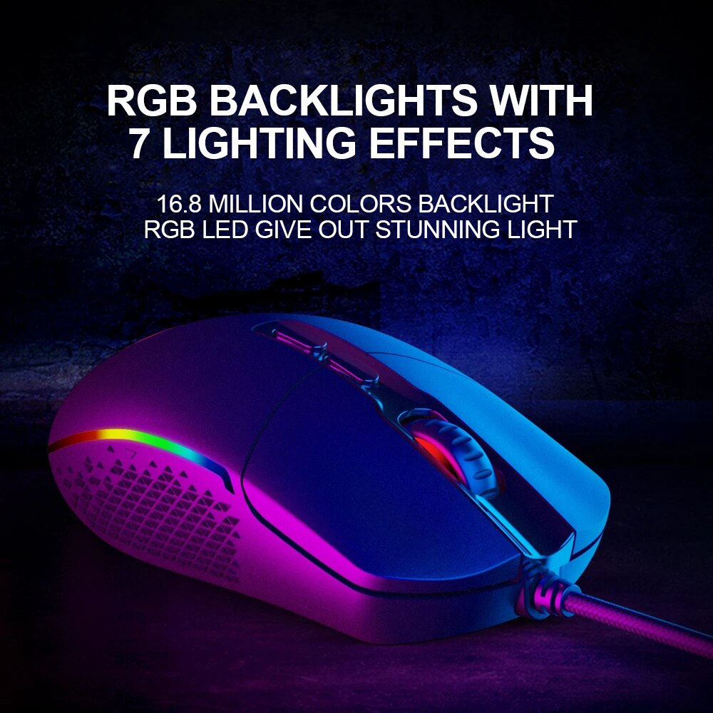 Redragon INVADER M719 RGB USB wired Gaming Mouse 10000 DPI programmable game mice backlight ergonomic laptop PC computer