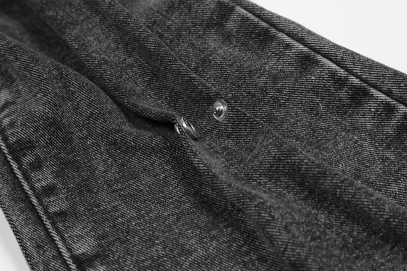 Pantalones vaqueros con remaches para hombre, vaqueros con botones lavados, urbana americana, pantalones vaqueros sueltos informales de Hip Hop, pantalones vaqueros acampanados