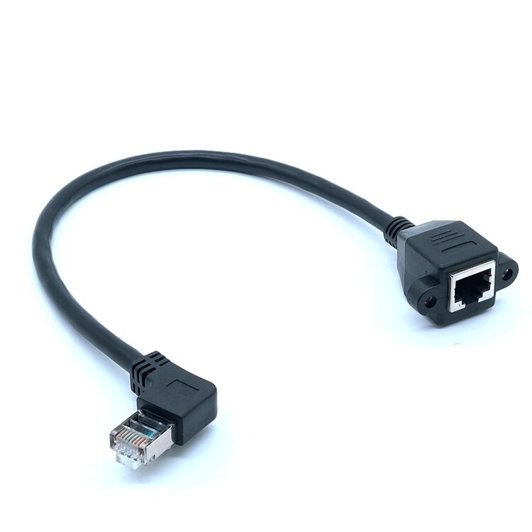 Cat6 Ethernet Cable RJ45 Right Angle UTP Network Cable Patch Cord 90 Degree Cat6a Lan Cables for Laptop Router TV BOX