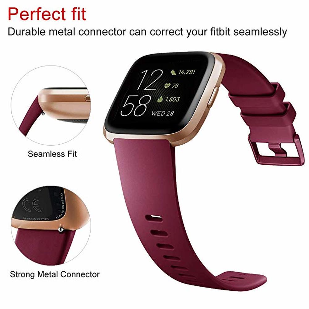 3pcs Strap For Fitbit Versa 2 Band Soft Silicone Wrist Waterproof Replacement Watch Strap For Fitbit Versa/Versa 2