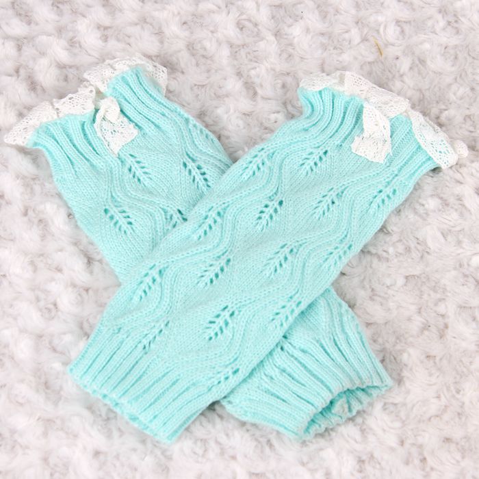 8 colours stijlen Kinderen breien opengewerkte Sok kant Beenwarmers met laarzen meisje winnaar Been Warmmer uit 7-12years: 6