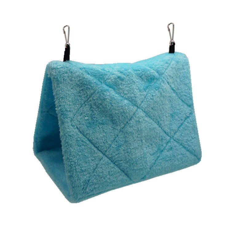 Jaula moderna para pájaros y loros, hamaca cálida, carpa, cama colgante, cueva para dormir y incubar: Blue