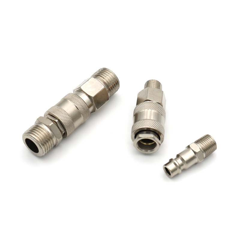 Raccord pneumatique de Type ue, norme européenne 1/4 3/8 1/2, connecteur fileté mâle à dégagement rapide, coupleur pour compresseur d'air