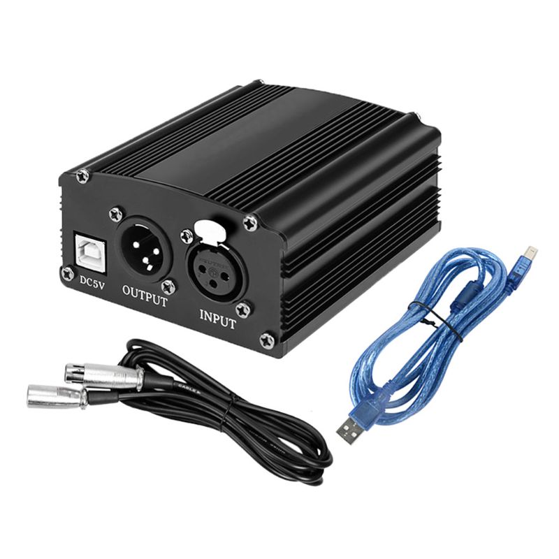 Câble d'alimentation USB Portable XLR 3 broches, 1 canal, 48V, pour tout condensateur, accessoires de Microphone, 24 juillet