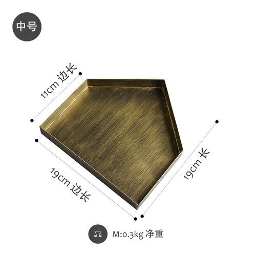 Storage tray Gold Silver Shallow pallet for Candy bar cake table home decoration accessories ins vestibule key plate: Blue