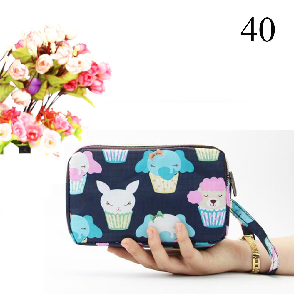 Bolso de mano de gran capacidad de 3 capas, Cartera de lona a la para mujer, bolsa para tarjetas, bolsa para teléfono móvil con cremallera, bolso de mano portátil para mujer, producto en oferta: 40