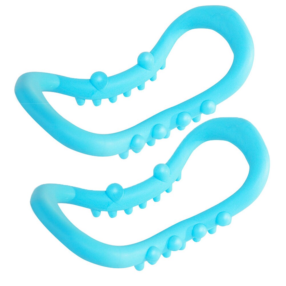 2 stuks magische yoga ring gym pilates trainingsring voor rug schouder been arm en verbetering van de houding voor thuis workouts voor gym tools: Blauw