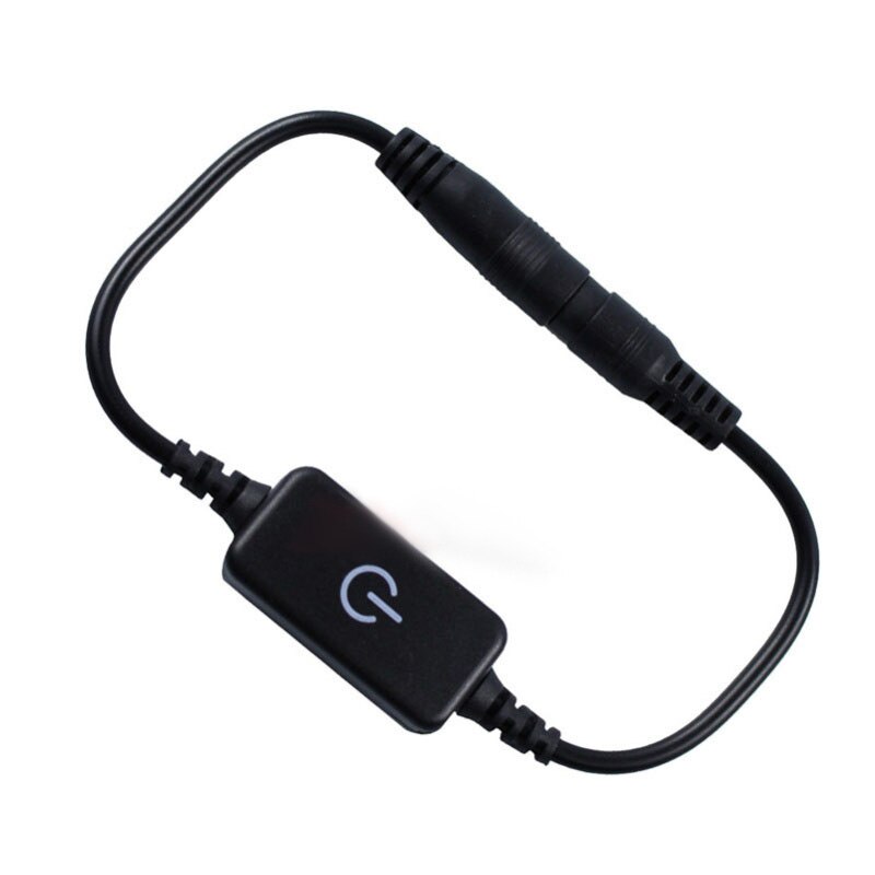 LED lamp with touch switch monochromatic light bar dimmer controller 5V 12V stepless dimmer switch: Black