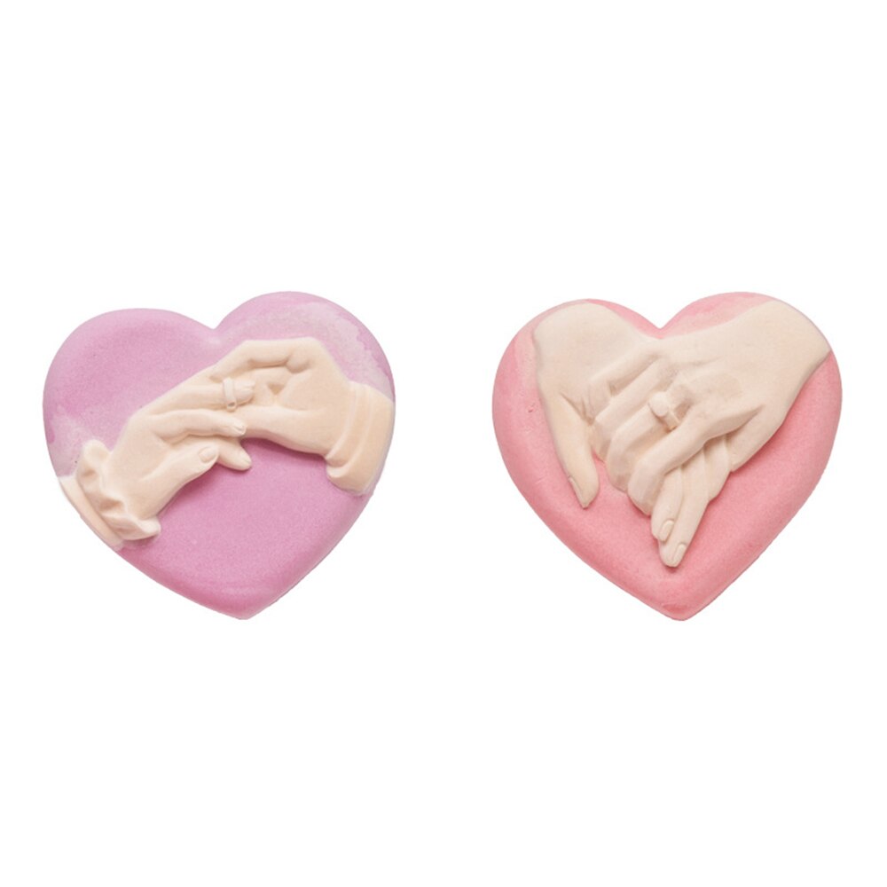 3d Hart Vorm Hand In Hand Handgemaakte Flexibele Siliconen Zeep Mal Zeep Zeep Maken Levert Chocolade Mold Cake Decor