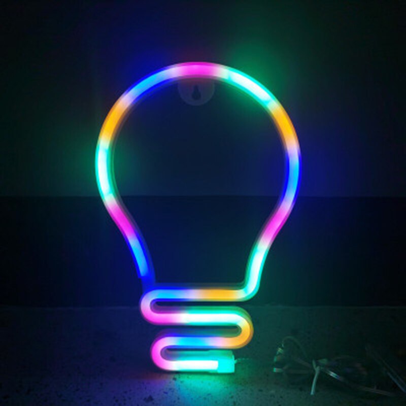 Led Neon Gloeilamp Vorm Neon Teken Lichten Idee Lampen Neon Led Lamp Wandlampen Voor Esthetische Room Decor