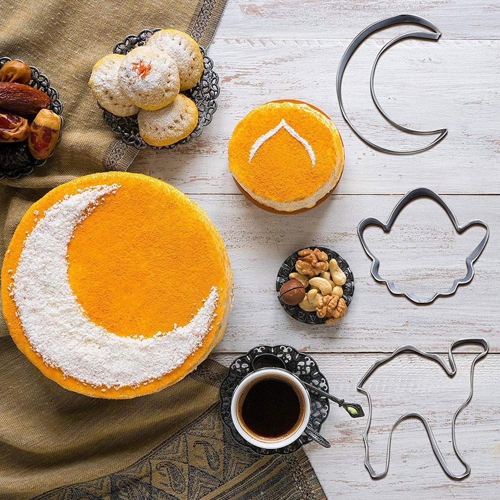 1pc Ramadan Decoration Cookie Cutters Set Moon Star Eid Mold Cake Decor Baking Tools Party Biscuit Diy Decoration Ramadan Z1i3