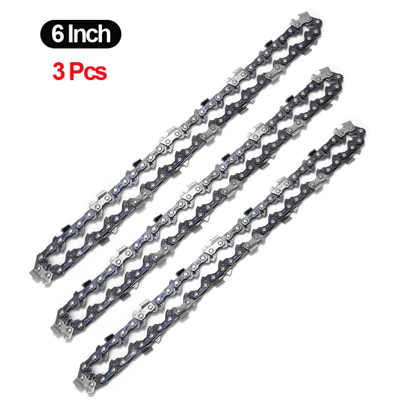 Mini Steel Chainsaw Chains Electric Saw Accessory Replacement Electric Chain saw Chains Power Tool Accessories 4Inch/6Inch/8Inch: 3PCS 6 Inch