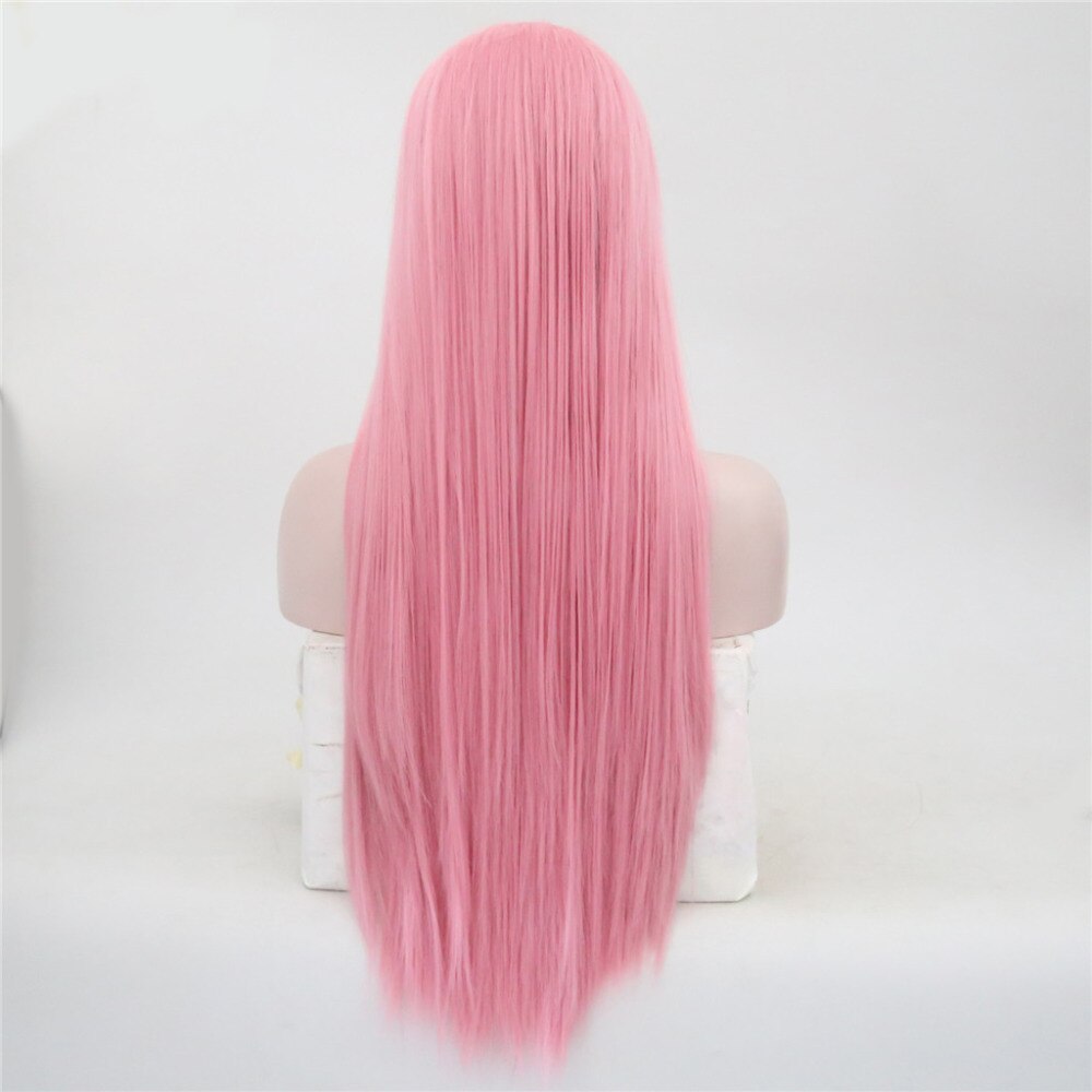 VREUGDE & BEAUTY 15 Stijlen Synthetisch Natuurlijk Smooth Lange Rechte Lace Front Pruik Hoge Temperatuur Fiber Voor Vrouwen Pruiken 28 inches