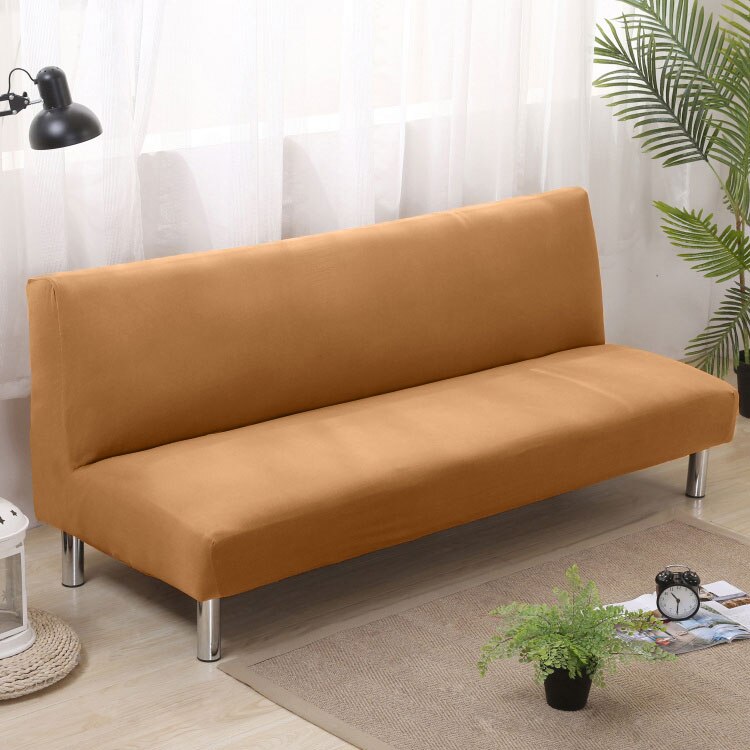 Længde 160-190cm elastisk sovesofa betræk uden armlæn billig sofa folde betræk stretch betræk til fest banket hjem: B58- ca.