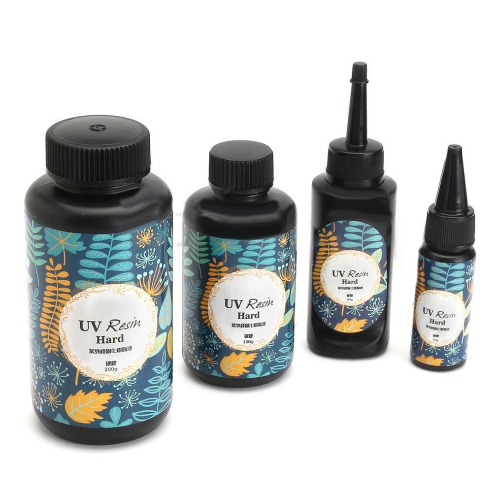 10/15/25/60/100/200g UV resina pegamento duro ultravioleta transparente LED DIY herramientas para joyas elegantes de Vintage Chic