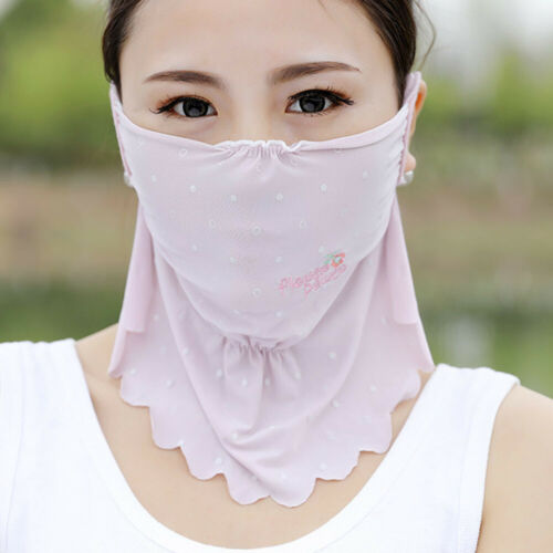 draussen Sport Frauen Maske Sonne UV Schutz Ultra Dünne Sommer Sonnencreme Volle Gesicht Maske