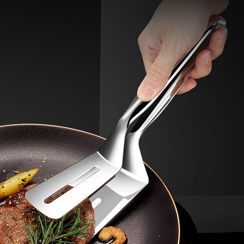 2-in-1 eierspatel, draaitang voor Franse toast, pannenkoeken, vis, omelet, gebakken eieren, gereedschap voor het maken van gebakken eieren voor keukenliefhebbers