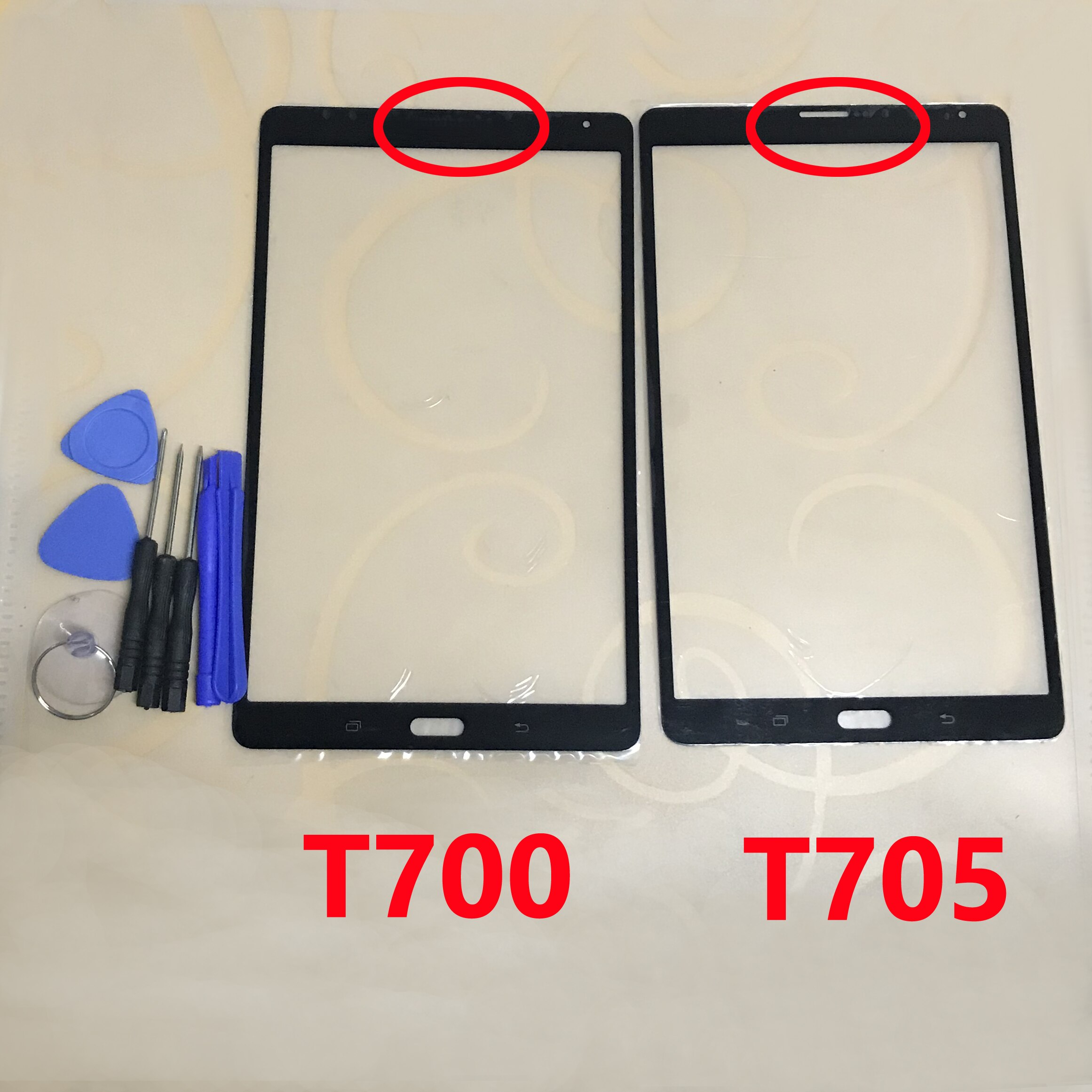 Für Samsung Galaxy Tab S 8,4 T700 SM-T700 / T705 SM-T705 Touchscreen Digitizer Sensor Äußere LCD Glas Objektiv + kostenlose Tools