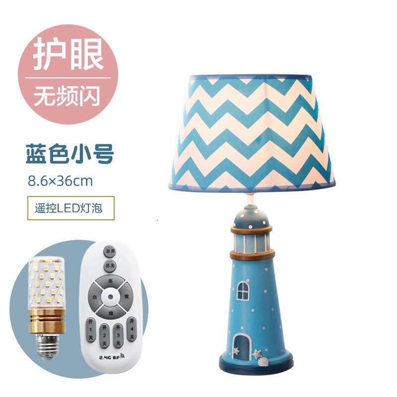 Remote Control Desk Lamp Cheap Bedroom Bedside Lamp Children Room Table Light Originality Blue Lampara Escritorio Abajur: Deep Blue