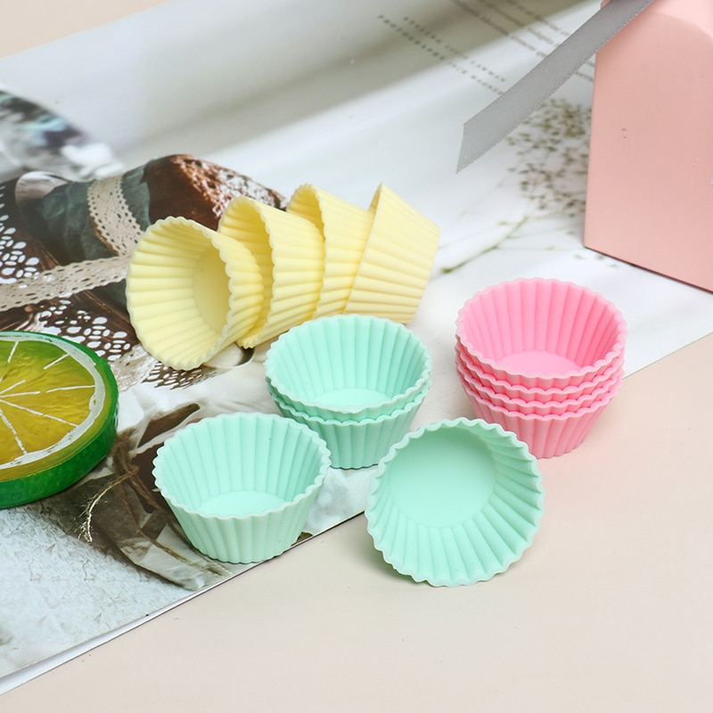 12 Stuks Siliconen Cake Cupcake Cup Cake Tool Bakvormen Bakken Siliconen Mal Cupcake En Muffin Cupcake Voor Diy Door Willekeurige kleur