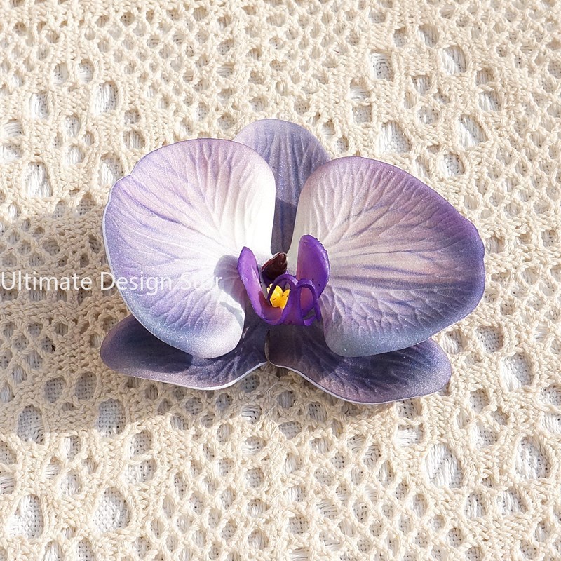Accesorios para el cabello de novia con orquídeas de algodón y silicona impresos en 3D, recuerdos de boda elegantes, decoraciones de: Gris