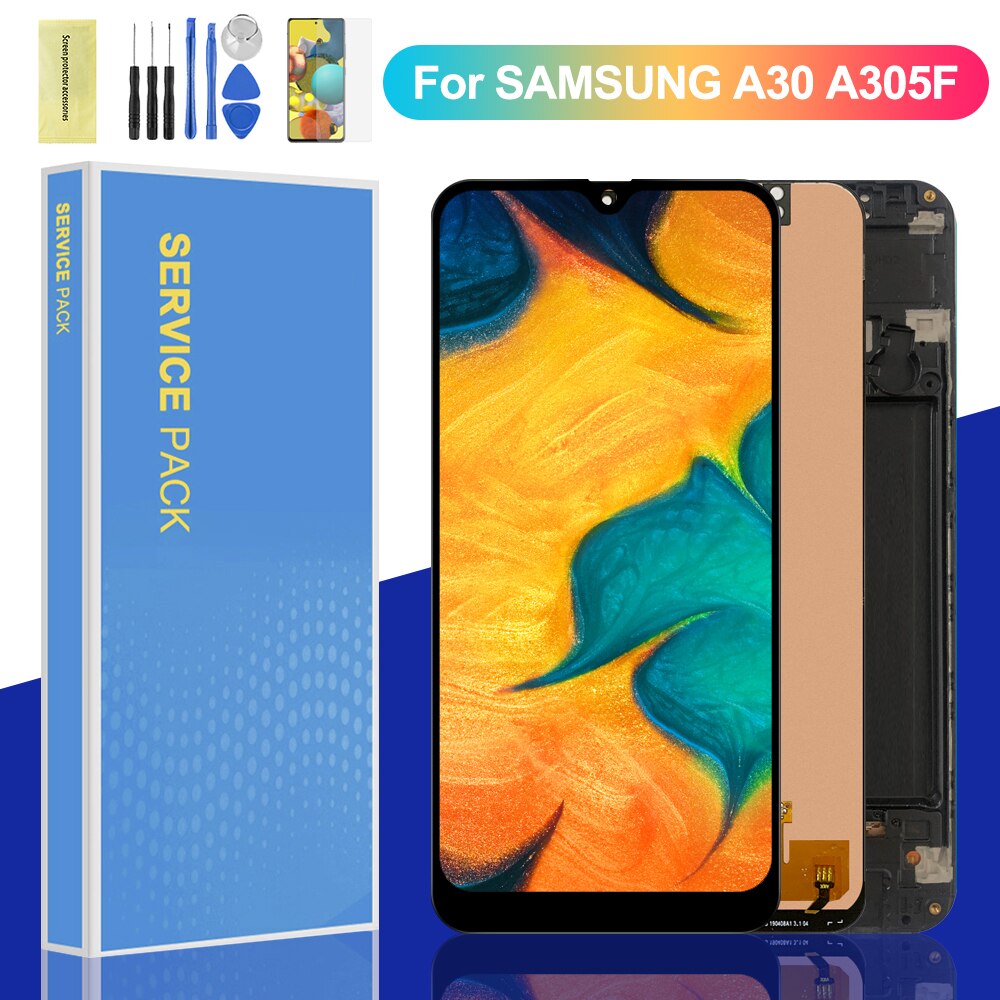 Voor Samsung Galaxy A30 Lcd Touch Screen Digitizer Vergadering Voor Samsung Galaxy A30 A305/Ds A305F A305FD A305A lcd-scherm