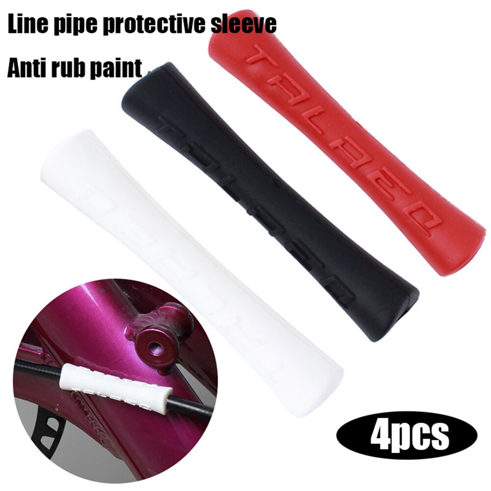 4 Stuks Fiets Kabel Rubber Protector Mouw Anti Scratch Duurzaam Lijn Pijp Cover Shift Remleiding Pijp Beschermende Rubber Case