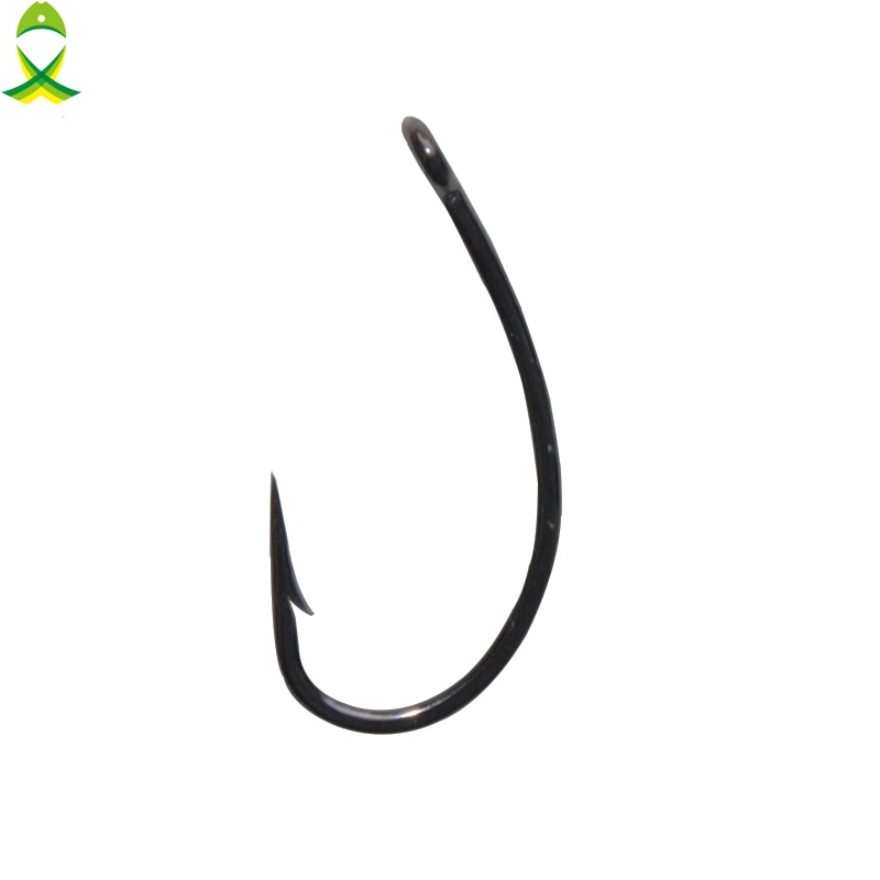 JSM 20 Pcs Carp Fishing Hooks High Carbon Steel Fishhooks Black Barbed Curve Shank Sharp Carp Hooks