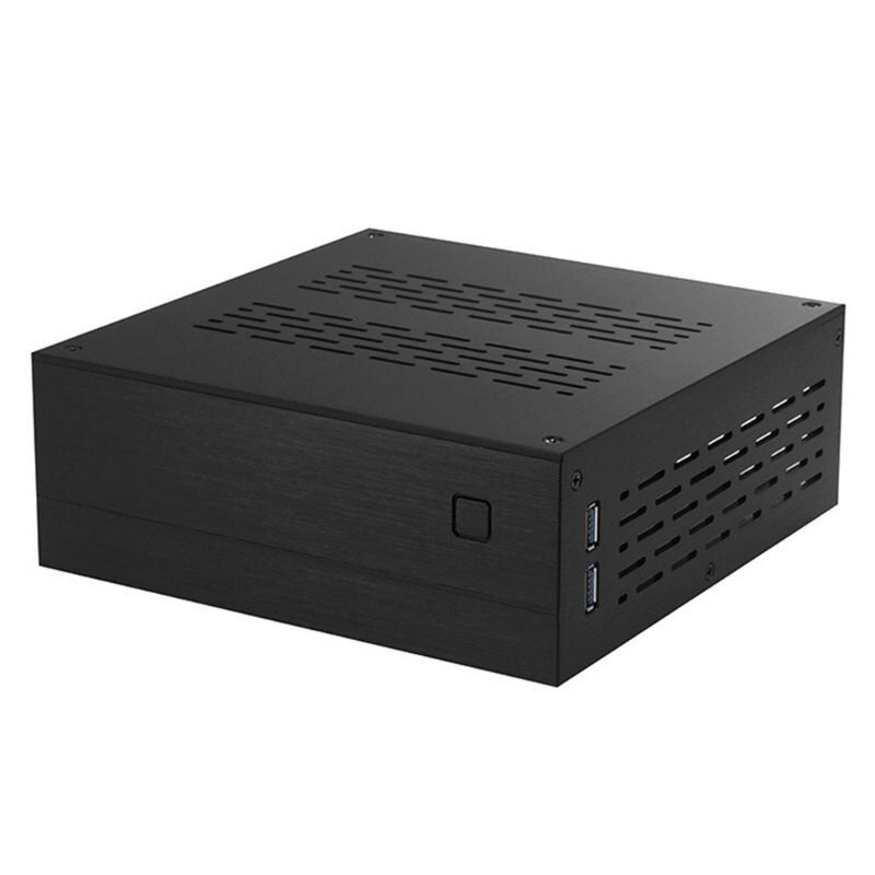 B01 Mini ITX Computer Case Chassis Aluminum/Glass Briefcase Desktop PC Enclosure: Aluminum A