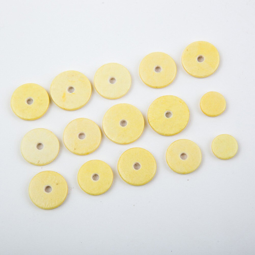 16er- pack flötenpolster, flötenlederpolster, gelbes flötenleder, instrumentenzubehör, polster für musikinstrumente