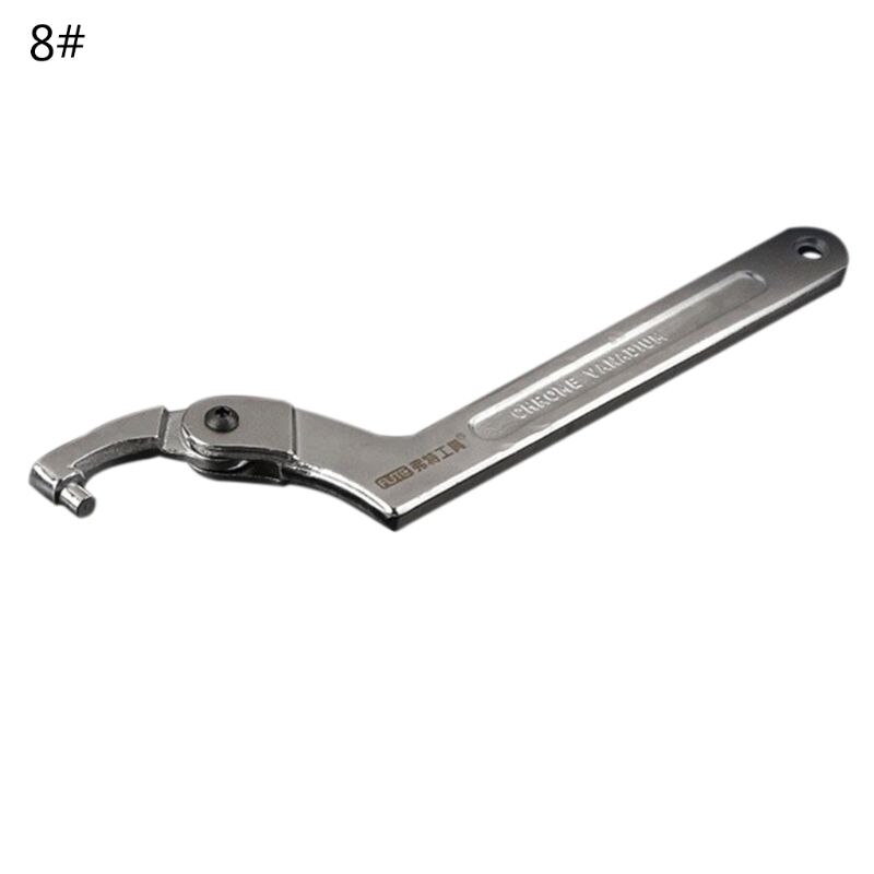 Chroom vanadium verstelbare haaksleutel sleutel ronde vierkante kop handgereedschap moeren